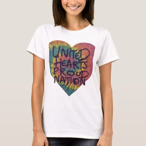 Womens t_shirt multi color with United Heart pro T_Shirt