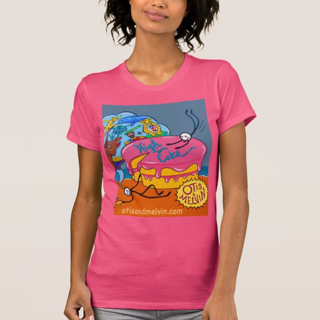 women's t-shirt, Otis and Melvin, High on Cake T-Shirt (Front)