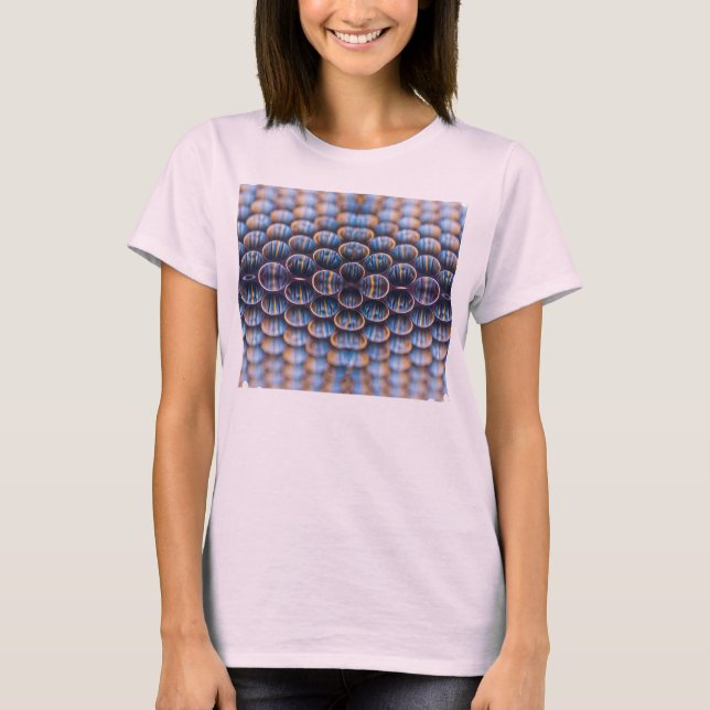 Women's T Shirt with Abstract Honeycomb Image (Front)