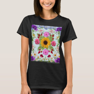 Womens t shirt with colorful flower mandala