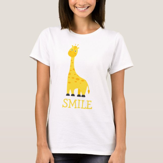 Women's T-shirt with giraffe (Front)