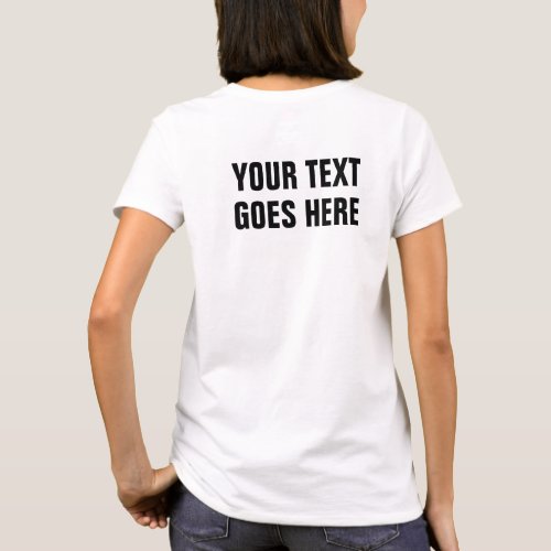 Womens T_Shirts Back Side Print Add Your Text
