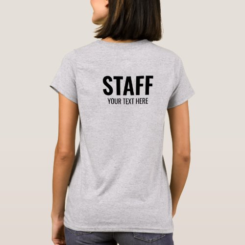 Womens T Shirts Staff Crew Member Light Steel