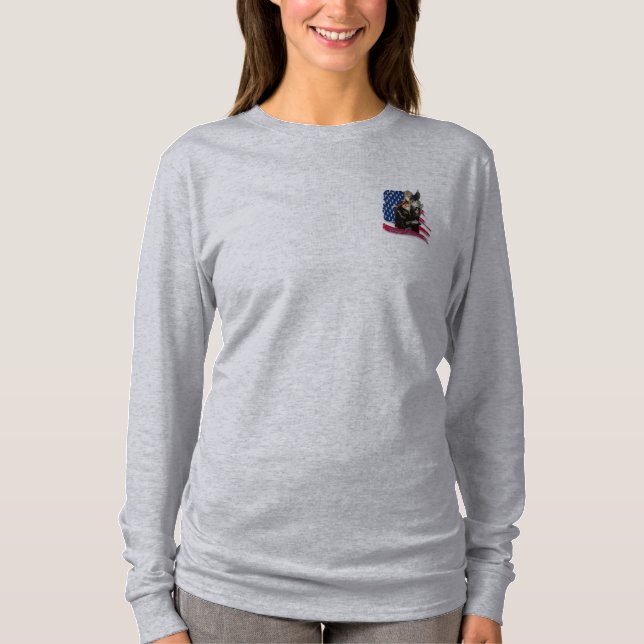 Women's TacticalCivics Prayer Warrior Long Sleeve T-Shirt (Front)