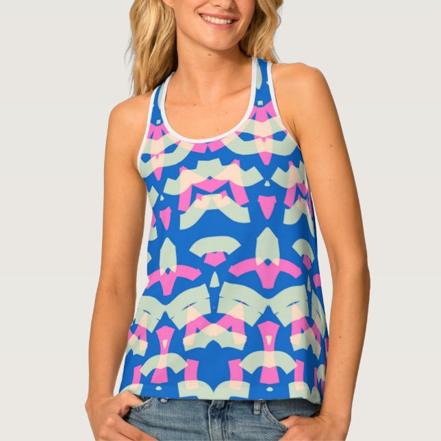 Women's Tank Top, A Retro seamless classic design  (Front)