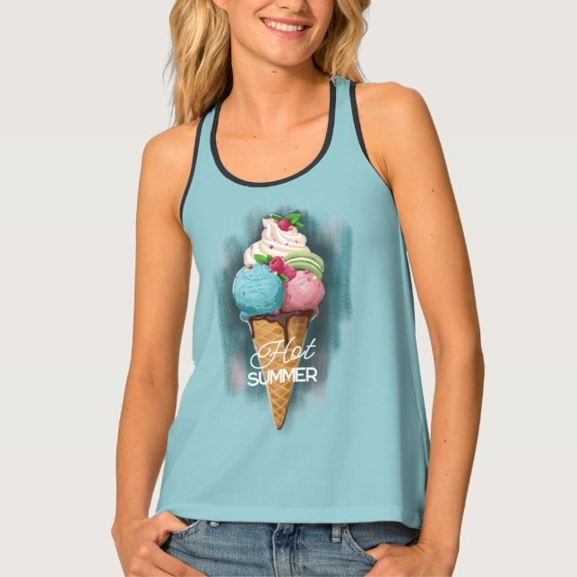 Women's Tank Top all delicious ice cream. (Front)
