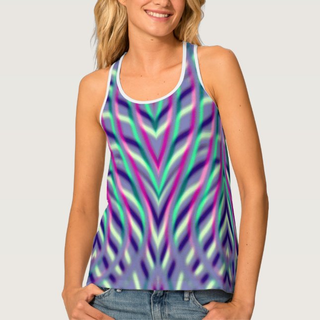 Women's Tank Top, An unique embossing art design  (Front)