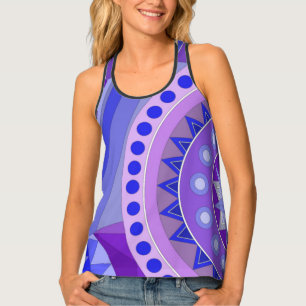 Women's Tank Top design with geometric shapes