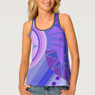 Women's Tank Top design with geometric shapes