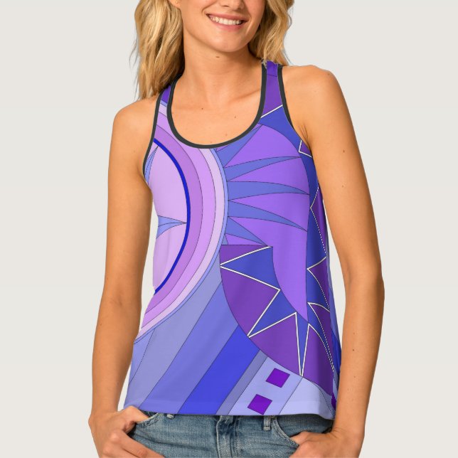 Women's Tank Top design with geometric shapes (Front)