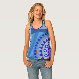 Women's Tank Top design with geometric shapes