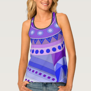 Women's Tank Top design with geometric shapes