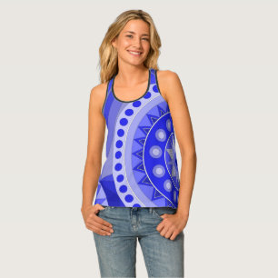 Women's Tank Top design with geometric shapes