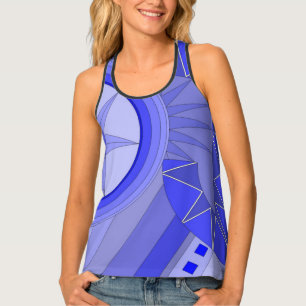 Women's Tank Top design with geometric shapes