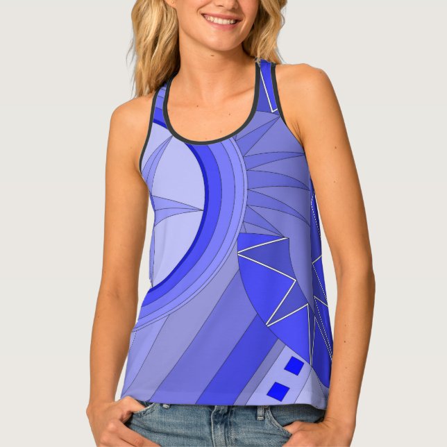 Women's Tank Top design with geometric shapes (Front)