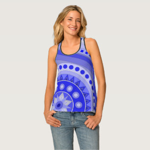 Women's Tank Top design with geometric shapes