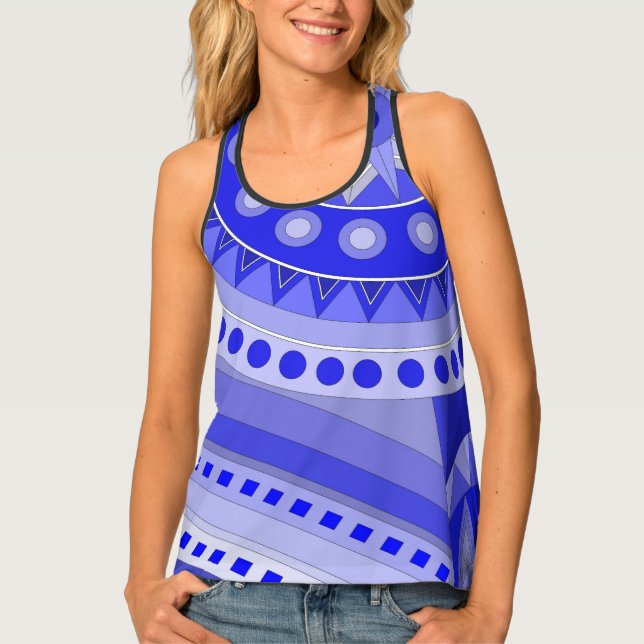 Women's Tank Top design with geometric shapes (Front)