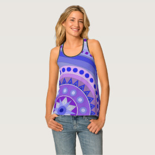 Women's Tank Top design with geometric shapes