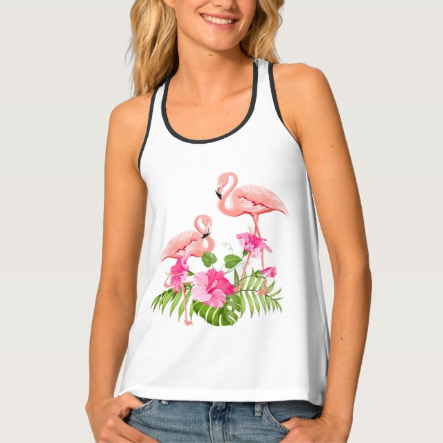 Women's Tank Top-Flamingos (Front)