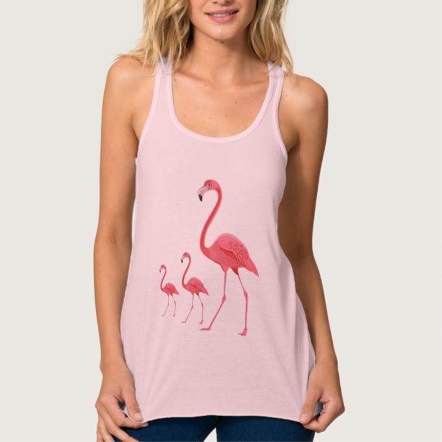 Women's Tank Top-Flamingos (Front)
