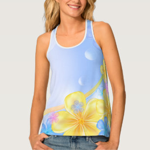Womens Tank Top-Floral