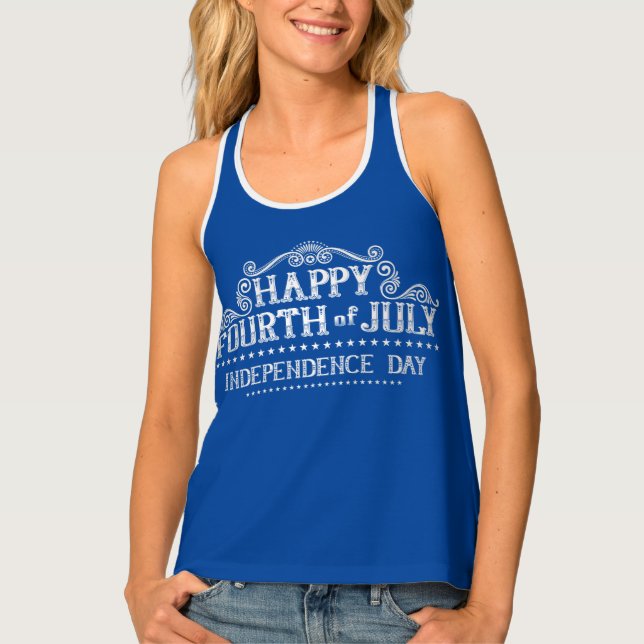 Womens Tank Top-July 4th (Front)