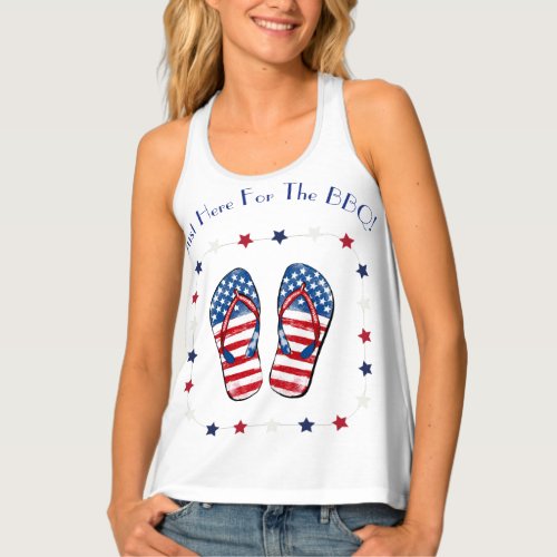 Womens Tank Top _ Just Here For The BBQ