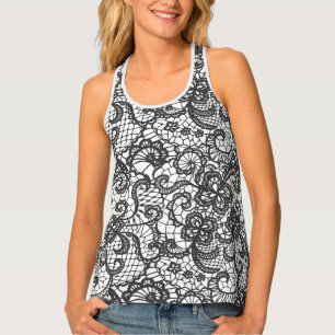 Womens Tank Top-Lace