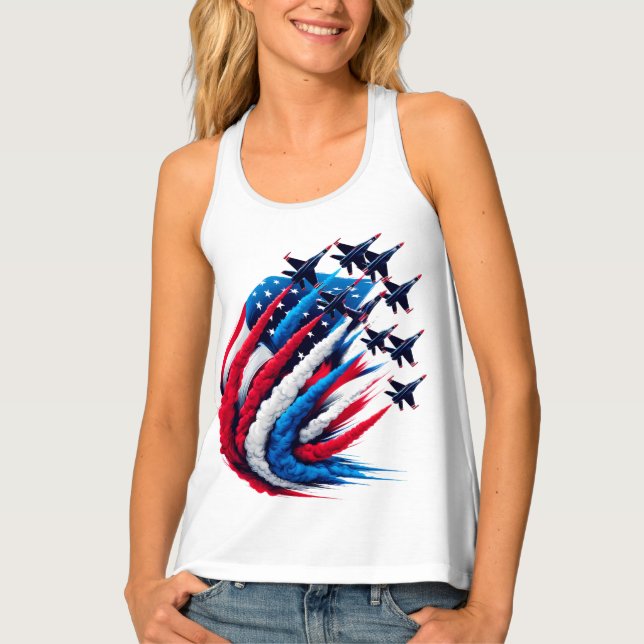 Women's Tank Top-Patriotic  (Front)