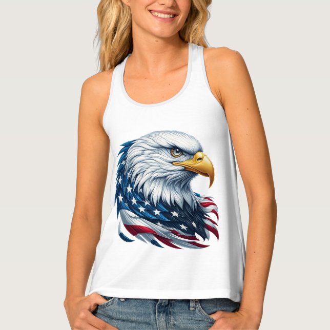 Womens Tank Top-Patriotic  (Front)