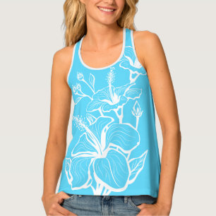Womens Tank Top-Tropical Flowers