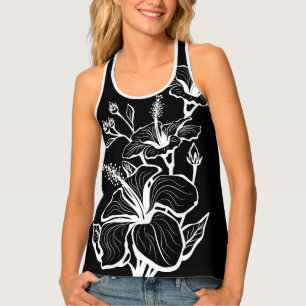 Womens Tank Top-Tropical Flowers