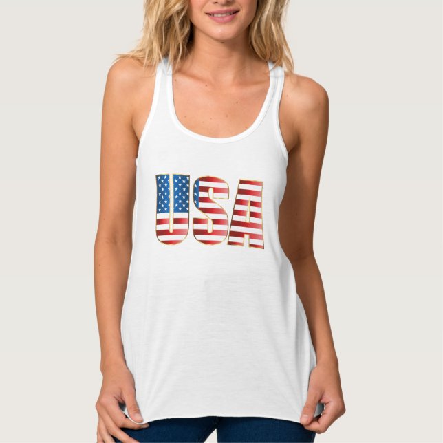 Women's Tank Top-USA Top (Front)