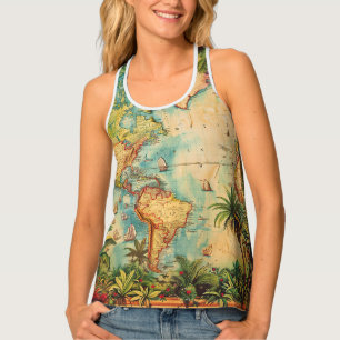 Women's Tank Top-Vintage Atlas Collection