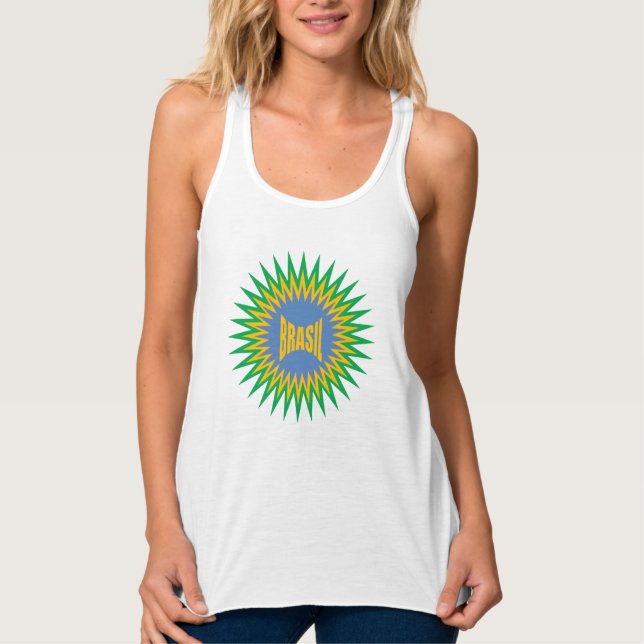  Women's Tank Top white  SUN  BRASIL  (Front)