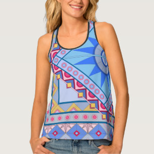 Women's Tank Top with cool blue art