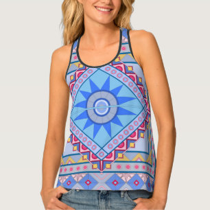 Women's Tank Top with cool blue art