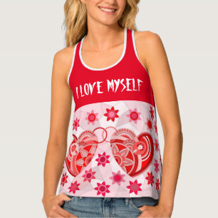 Women's Tank Top with HEARTS