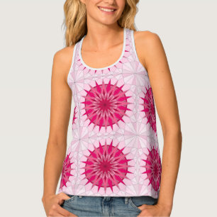 Women's Tank Top with lovely pink art