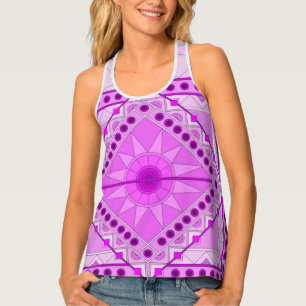 Women's Tank Top with lovely purple art