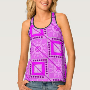Women's Tank Top with lovely purple art