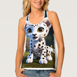 Women's Tank Tops cute Baby Lion print