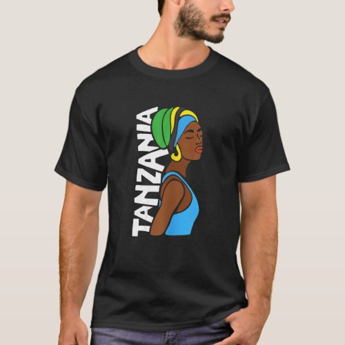 Womens Tanzania Tanzanian Flag African Heritage Et T_Shirt