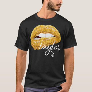 Womens Taylor Golden Lips Special Fan Lover Man w T-Shirt