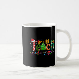 Womens Teach Teacher Christmas Tree Decoration Lig Coffee Mug