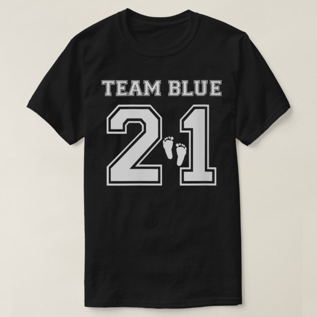 Womens Team Blue 2021 Gender Reveal Boy Baby Showe T-Shirt (Design Front)