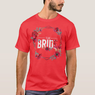Womens Team Bride JGA flowers wedding bachelor par T-Shirt