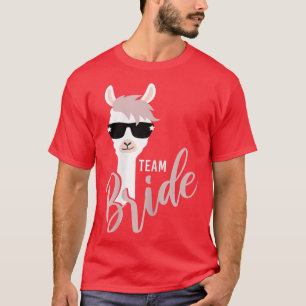 Womens Team Bride llama alpaca bachelorette party  T-Shirt