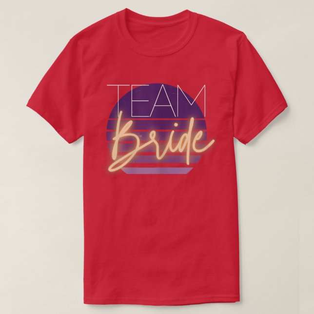 Womens Team BrideTeam Bride Purple Background  T-Shirt (Design Front)