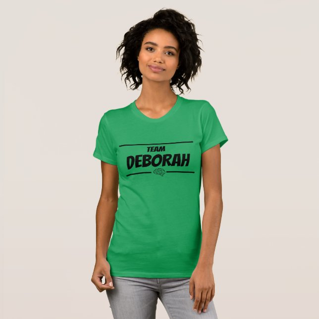 Women's Team Deb, Name Customizable T-Shirt (Front Full)